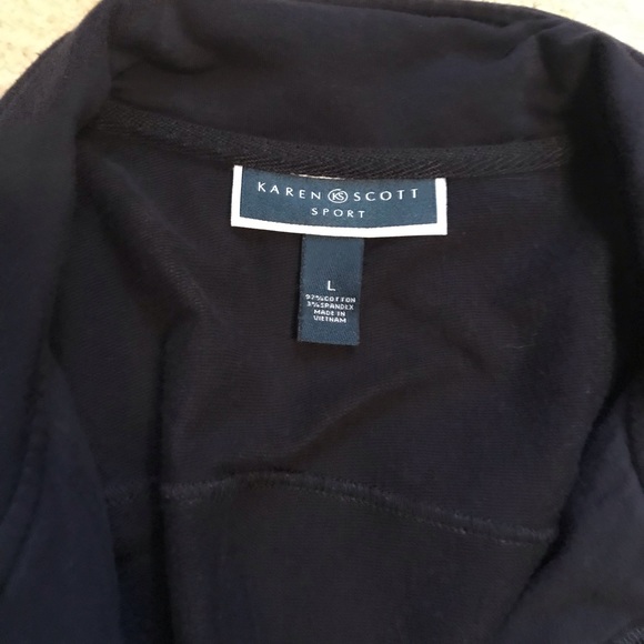 Navy Blue Karen Scott Jacket - Picture 3 of 4